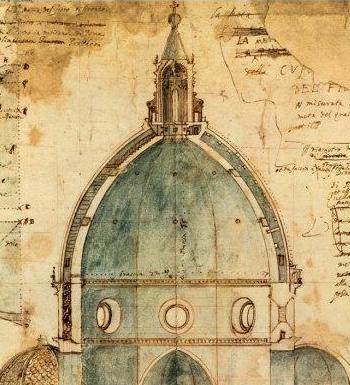 Documentary view of Brunelleschi’s dome machinery.