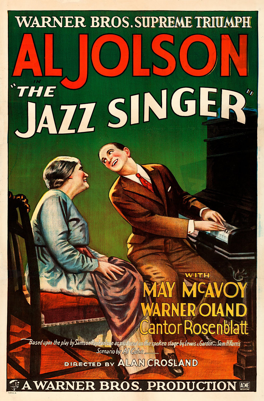 Original theatrical poster for The Jazz Singer.