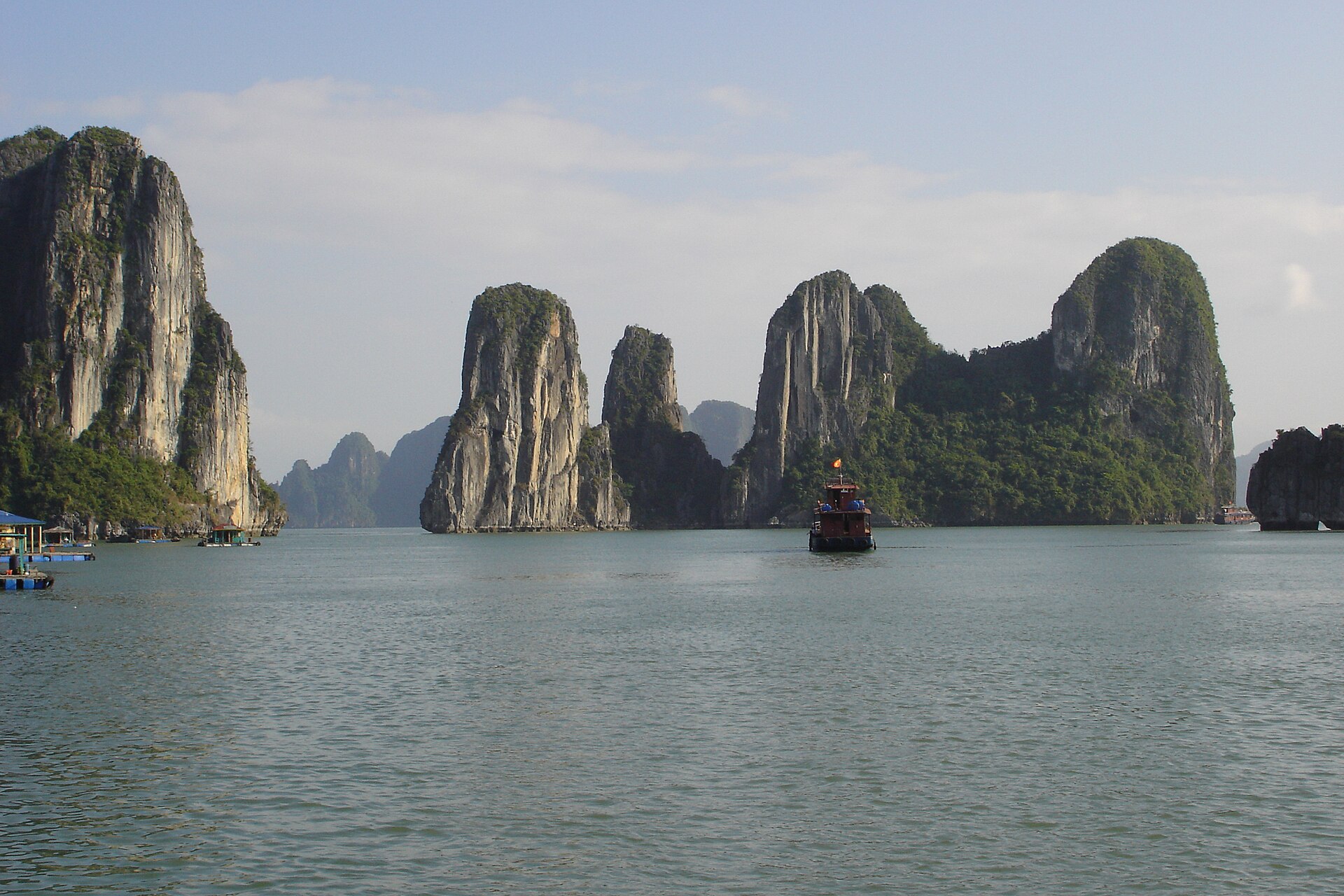 Documentary view of Ha Long Bay.