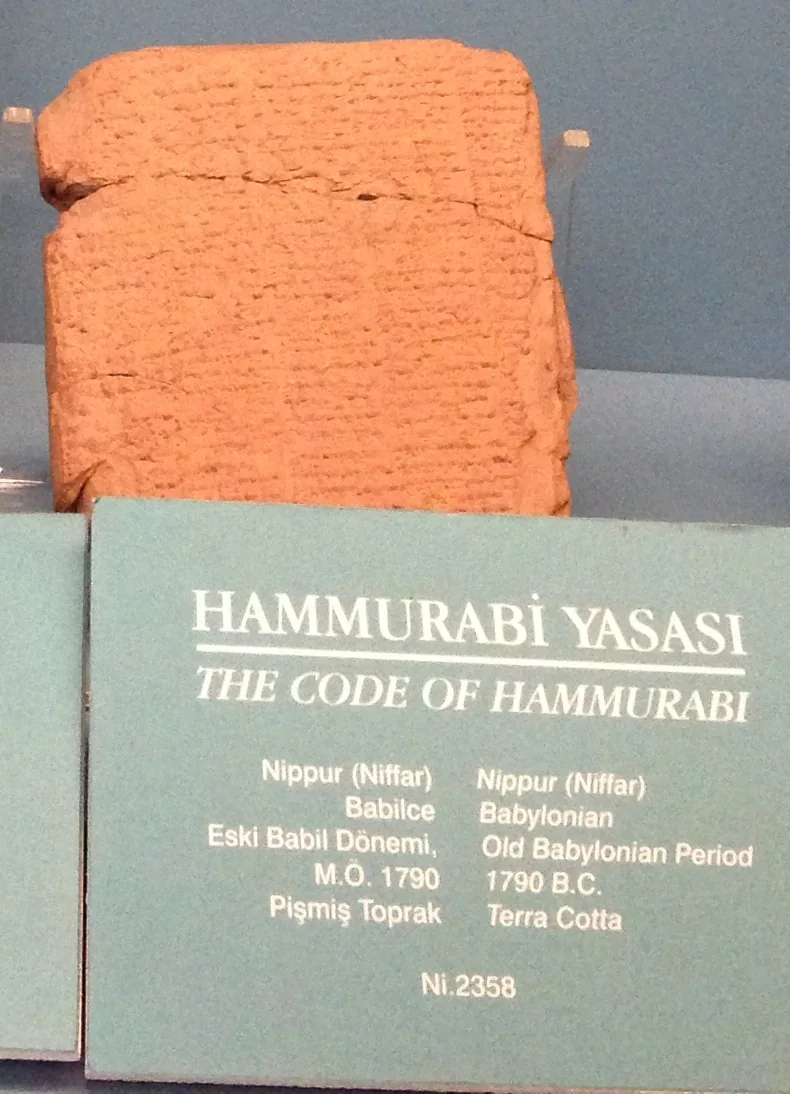 Hammurabi code Istanbul, an archival visual related to Why Do Laws Exist.