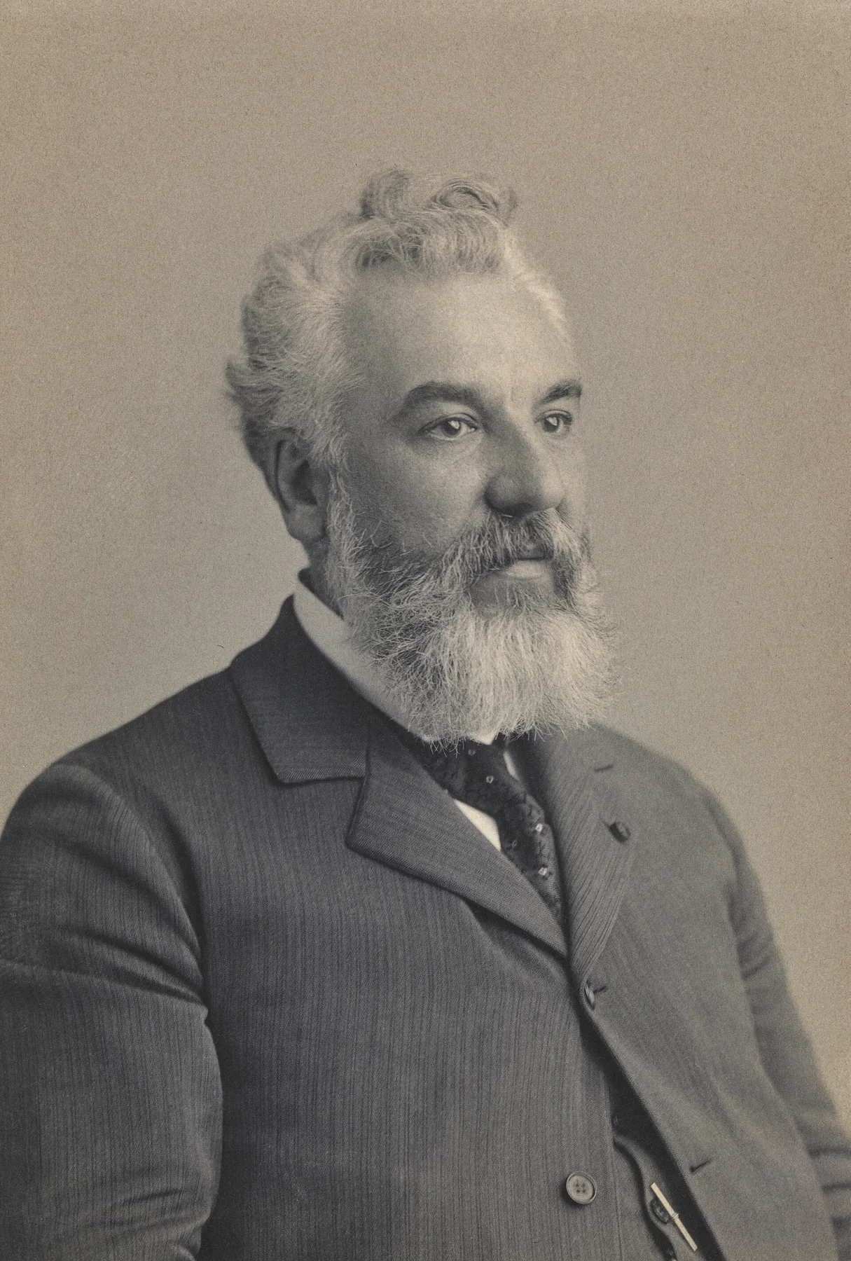Alexander Graham Bell 1895 NPG 77 363, an archival visual related to Why Do We Say “Hello” When We Answer the Phone.