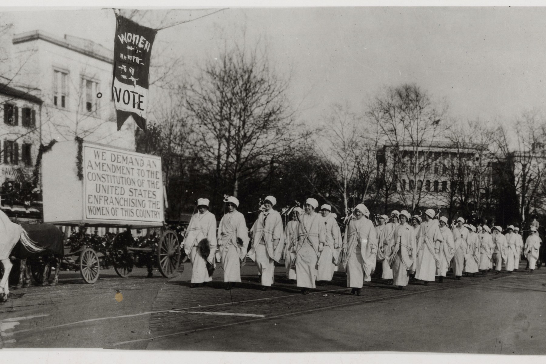 The Woman Suffrage Procession in Washington, D.C., in 1913.