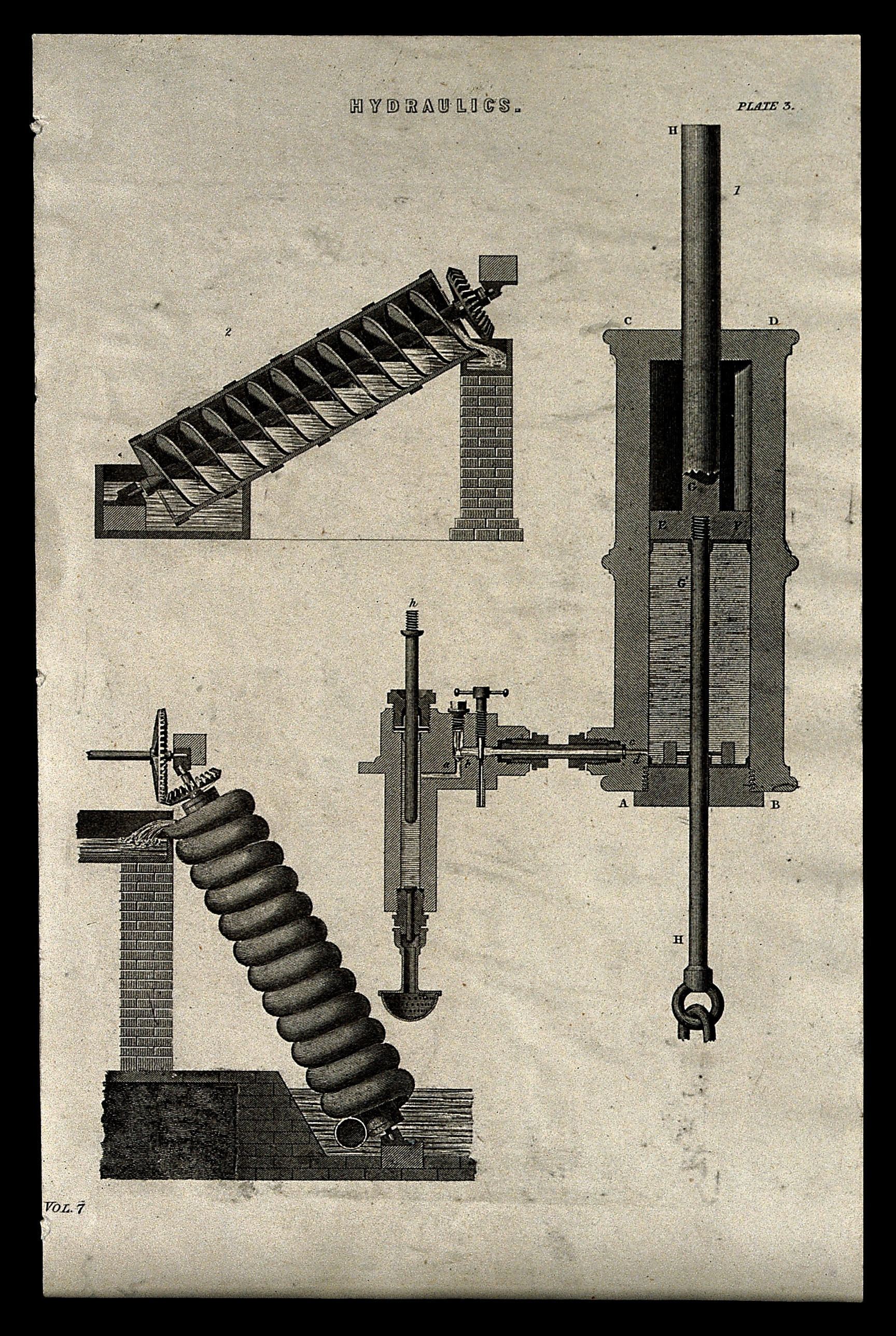Documentary view of Archimedean machines.
