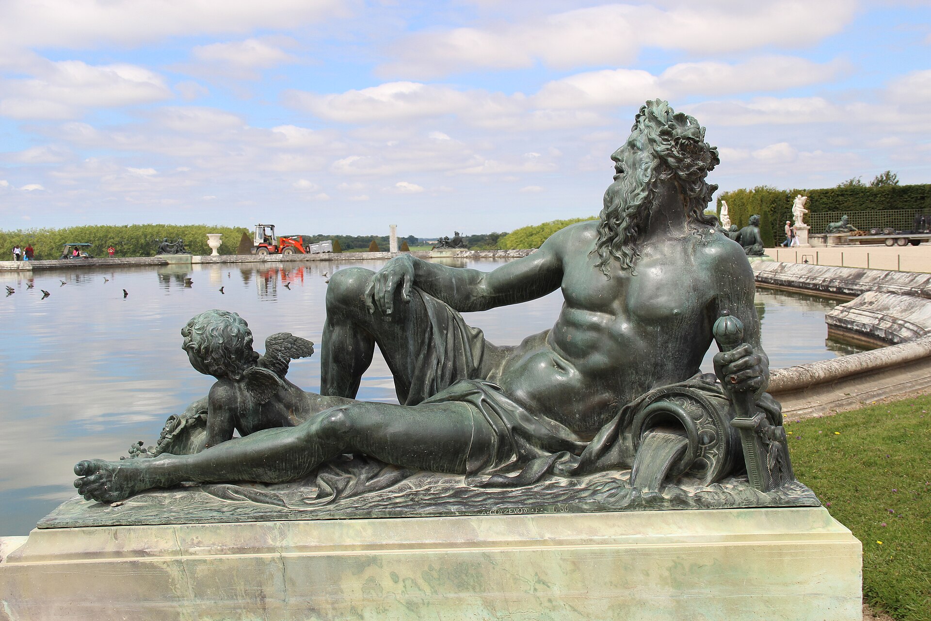 Formal water parterre and gardens at Versailles.