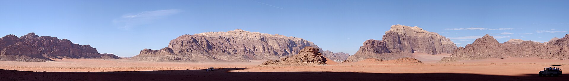 Documentary view of Wadi Rum.