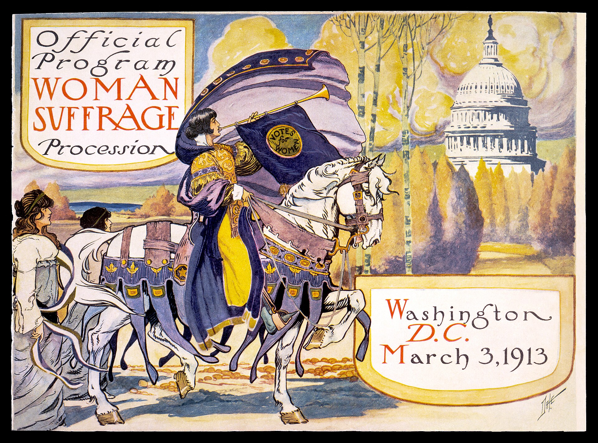 Official program cover for the 1913 Woman Suffrage Procession.