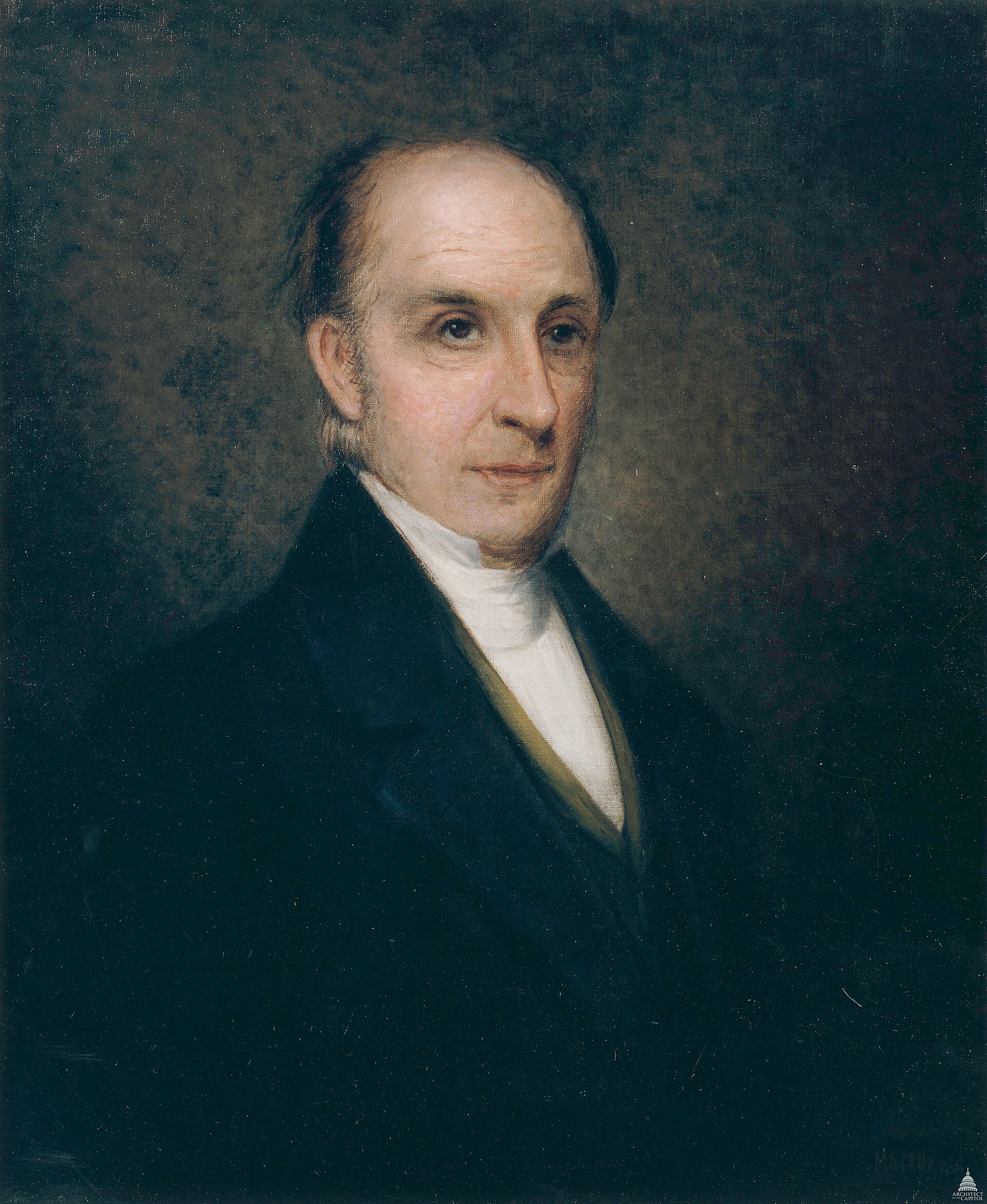 Charles Bulfinch is honored as the third Architect of the Capitol Portrait by George B. Matthews, after 1842 drawing by Alvan Clark Oil on canvas, 29-1/2" x 24-1/2" 1931 This official Architect of t