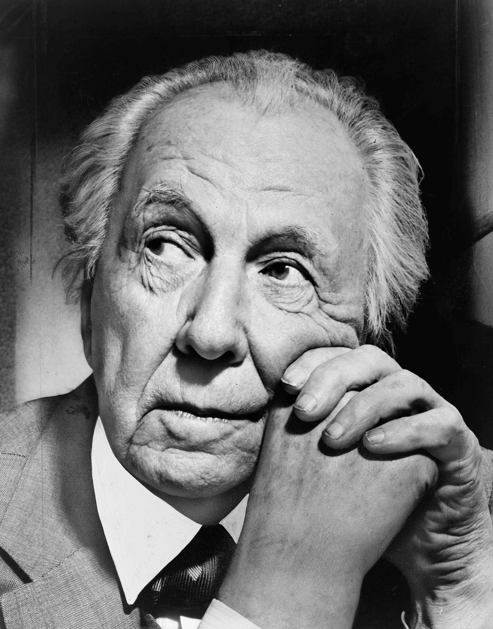 Portrait photograph of Frank Lloyd Wright