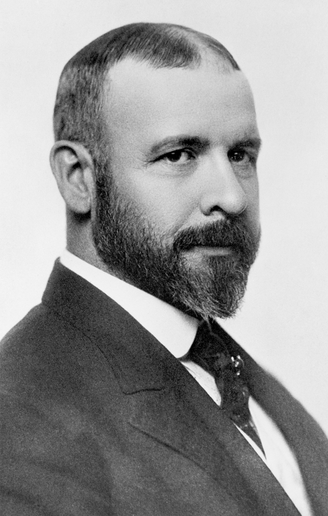 Photographic portrait of architect Louis Sullivan, circa 1895.