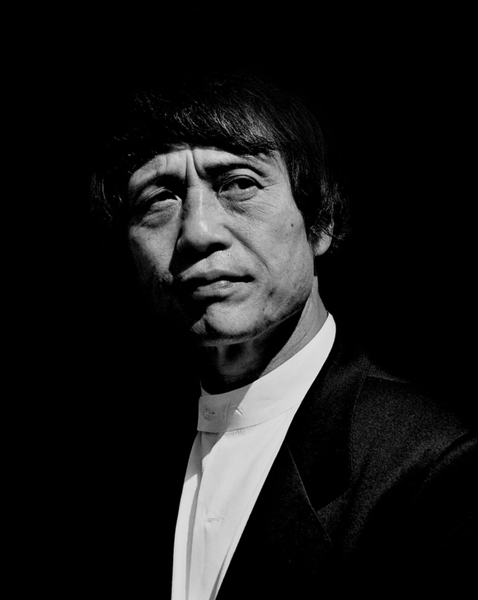 The Japanese architect Tadao Ando at the opening of the Langen Foundation's art exhibition house, Germany, in summer 2004.